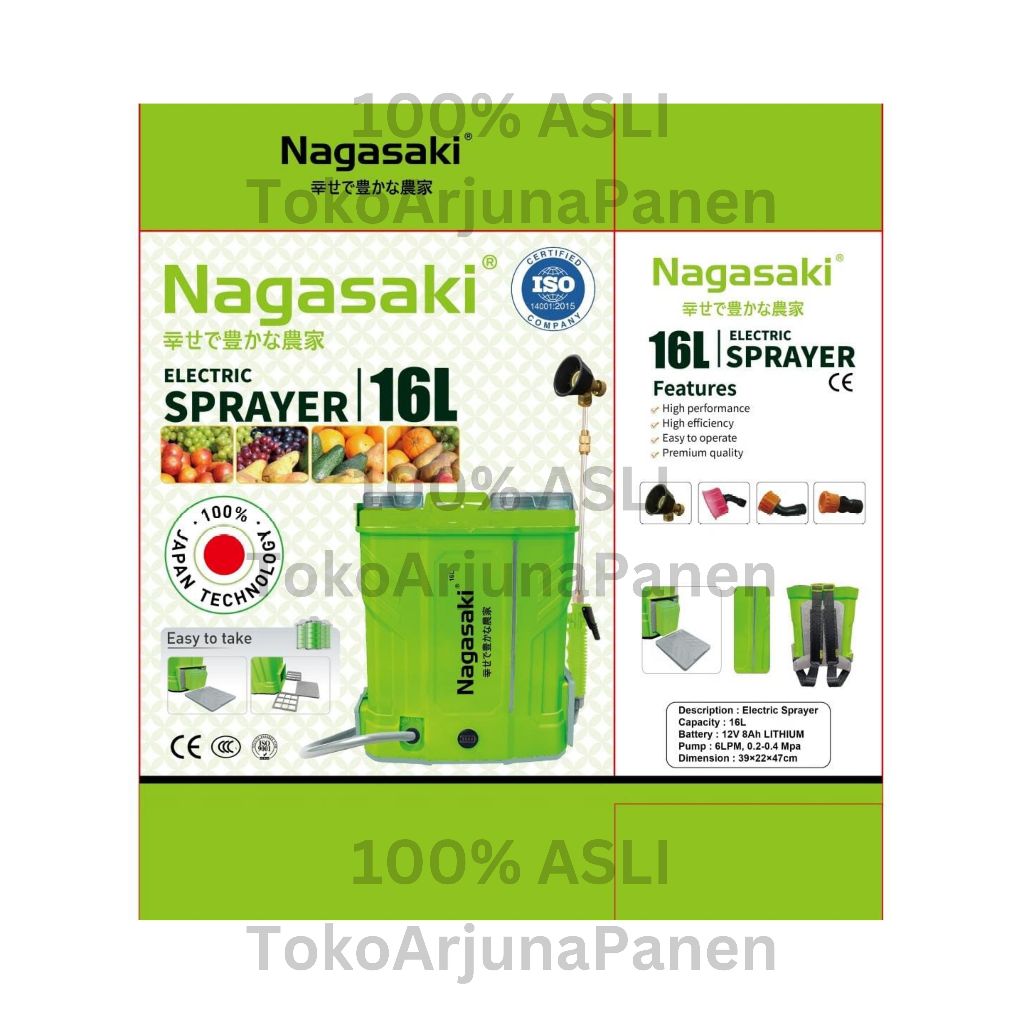 *Di-Jamin Ori* 125 Psi Nagawa / Nagasaki Sprayer Elektrik 16 Liter Tengki Semprot Elektrik Cba Swan