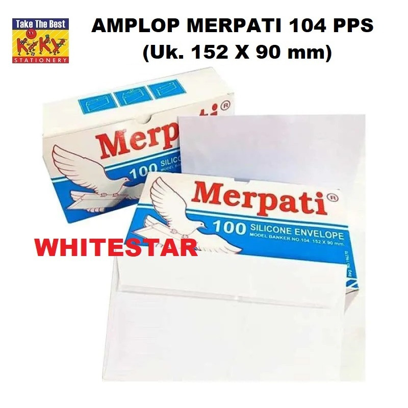 

amplop putih merpati 104 pps polos kecil - 90 x 152 mm