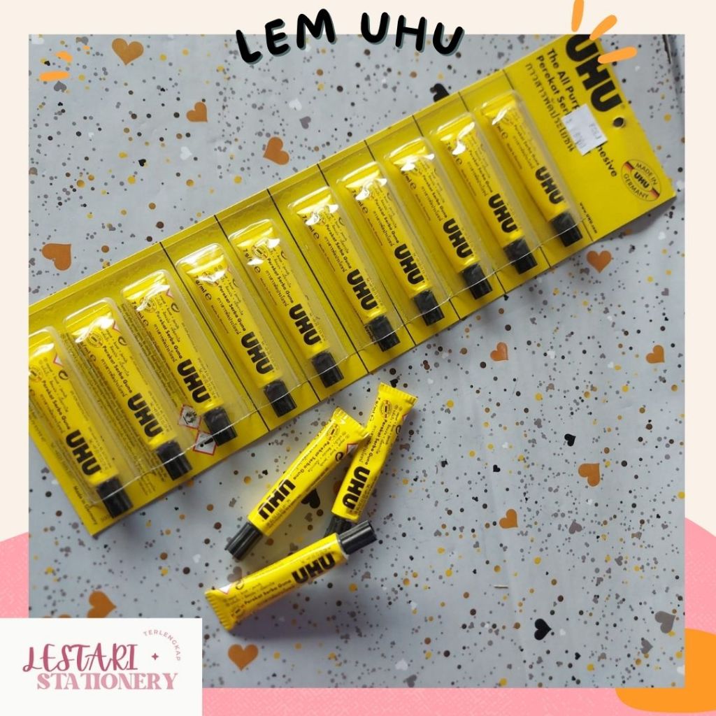 

Lem UHU | Lem Serbaguna | LEm perekat UHU 7ml| Lestari Stationery