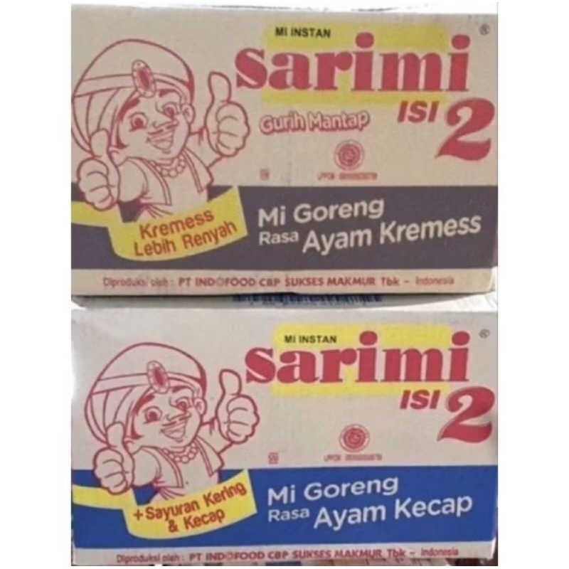 

Sarimi Goreng 2 Mie Instan 1 Dus Isi 24 Bungkus Rasa Ayam Kremes & Ayam Kecap