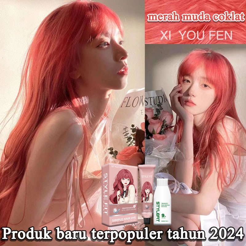 {COD}【Tersedia dari stok】STYLE FIT cat rambut *200ml sari tumbuhan murni, tidak memerlukan pemutihan