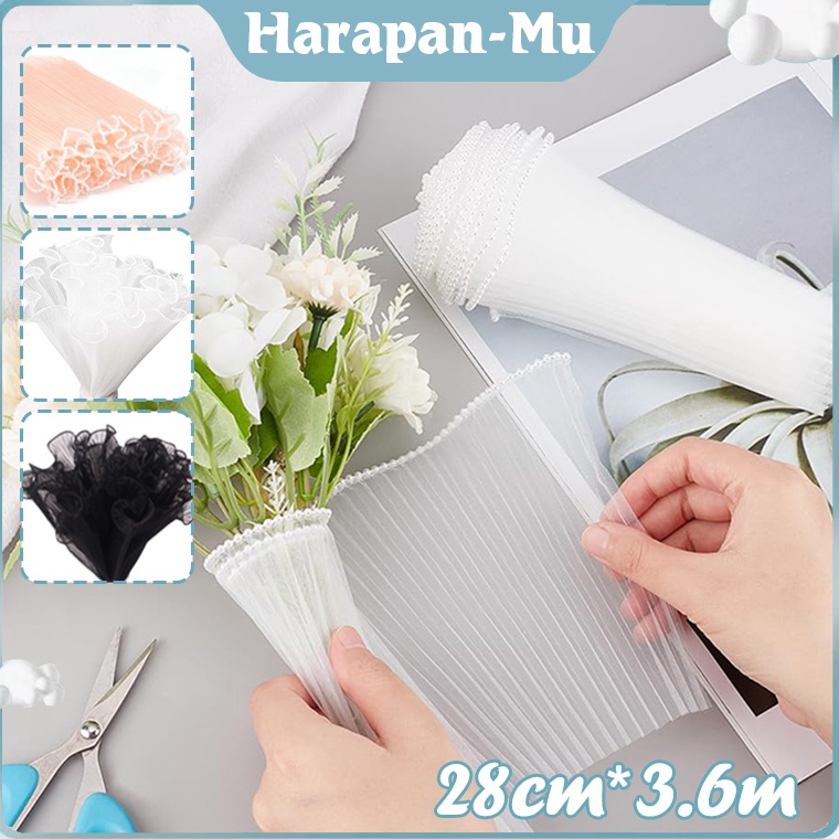 

Hadir Terheboh Flower Wrapping Korean Curly Mesh Wave Kain Buket Bunga Renda Gelombang Flower Wrap Dekorasi