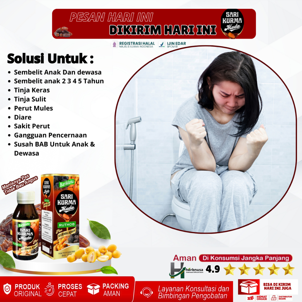 Obat Susah BAB, Sakit Buang Air Besar, Pelancar BAB, BAB Keras, Sembelit, Nyeri BAB Saat Haid, Obat 