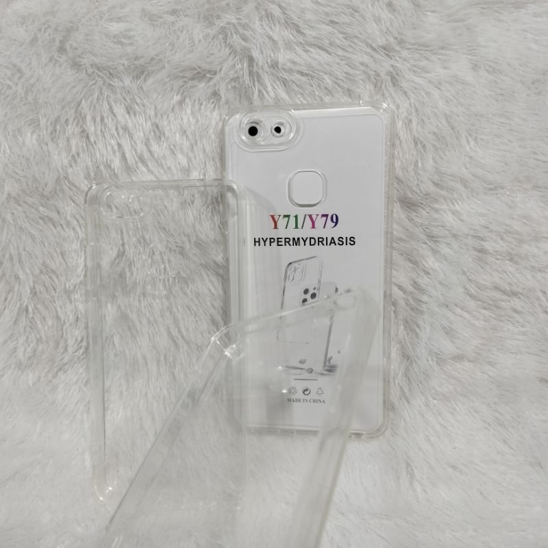 SOFTCASE CASING VIVO Y71 / Y79 SILIKON CASE CLEAR BENING TRANSPARAN + PELINDUNG CAMERA BELAKANG HP