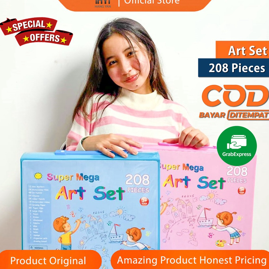 

Dijamin Asli Pensil Warna Krayon Cat Air 28Pcs Set Alat Menggambar Melukis Mewarnai