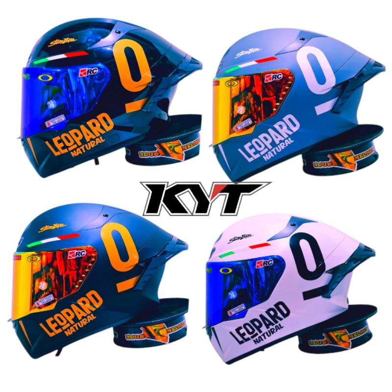 Helm KYT TT course gorila grey dof paket ganteng original KYT