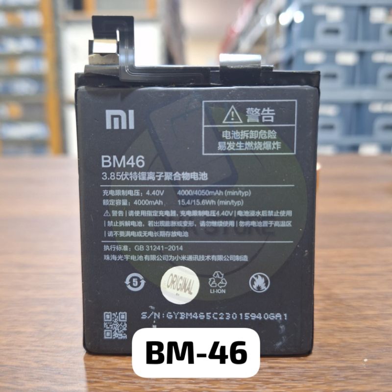 ORIGINAL BATRE BATERAI BATTERY XIOMI REDMI NOTE 3 - NOTE3 PRO BM46 ORIGINAL
