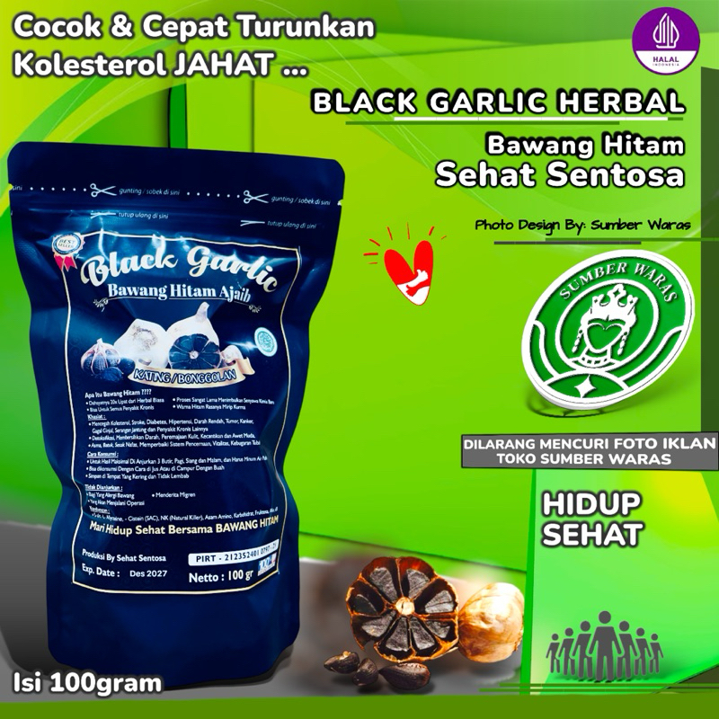 

BAWANG HITAM BLACK GARLIC SEHAT SENTOSA ISI 100 Gr