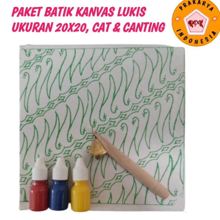 

Paket Laris Paket kanvas lukis 2x2 dengan motif Batik