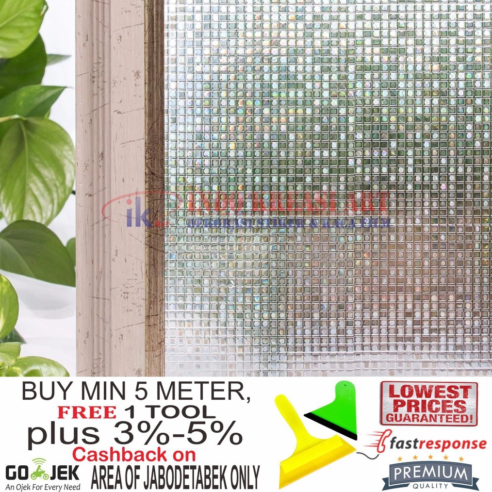 STIKER KACA STICKER KACA MOTIF KOTAK 3D 122 KACA FILM MOTIF PELAPIS KACA JENDELA