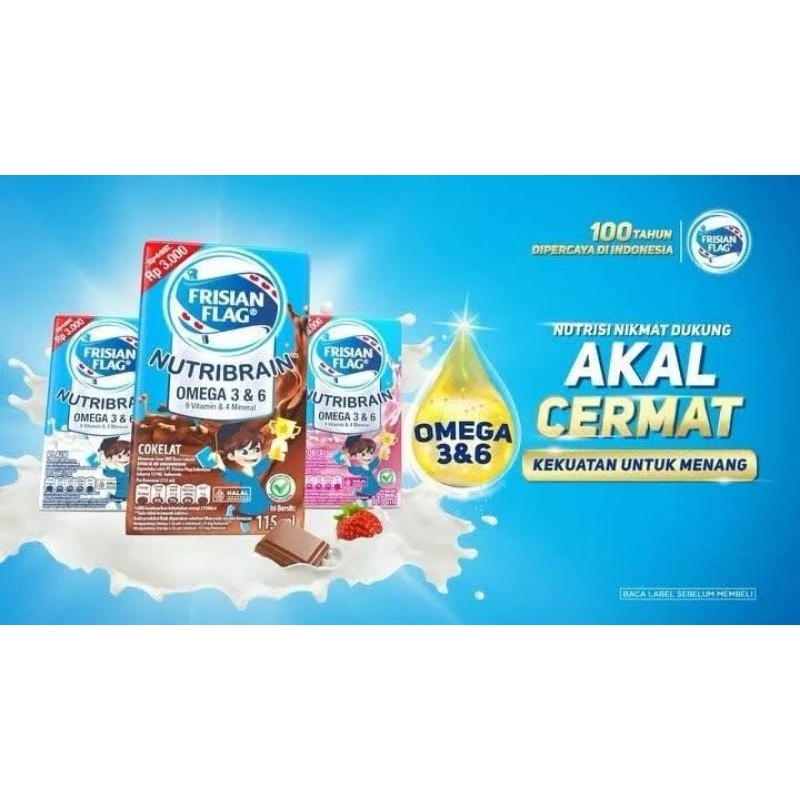 

Paket Frisian Flag Bendera Nutribain Coklat / Strawberry 115 ml (Isi 6Pcs)