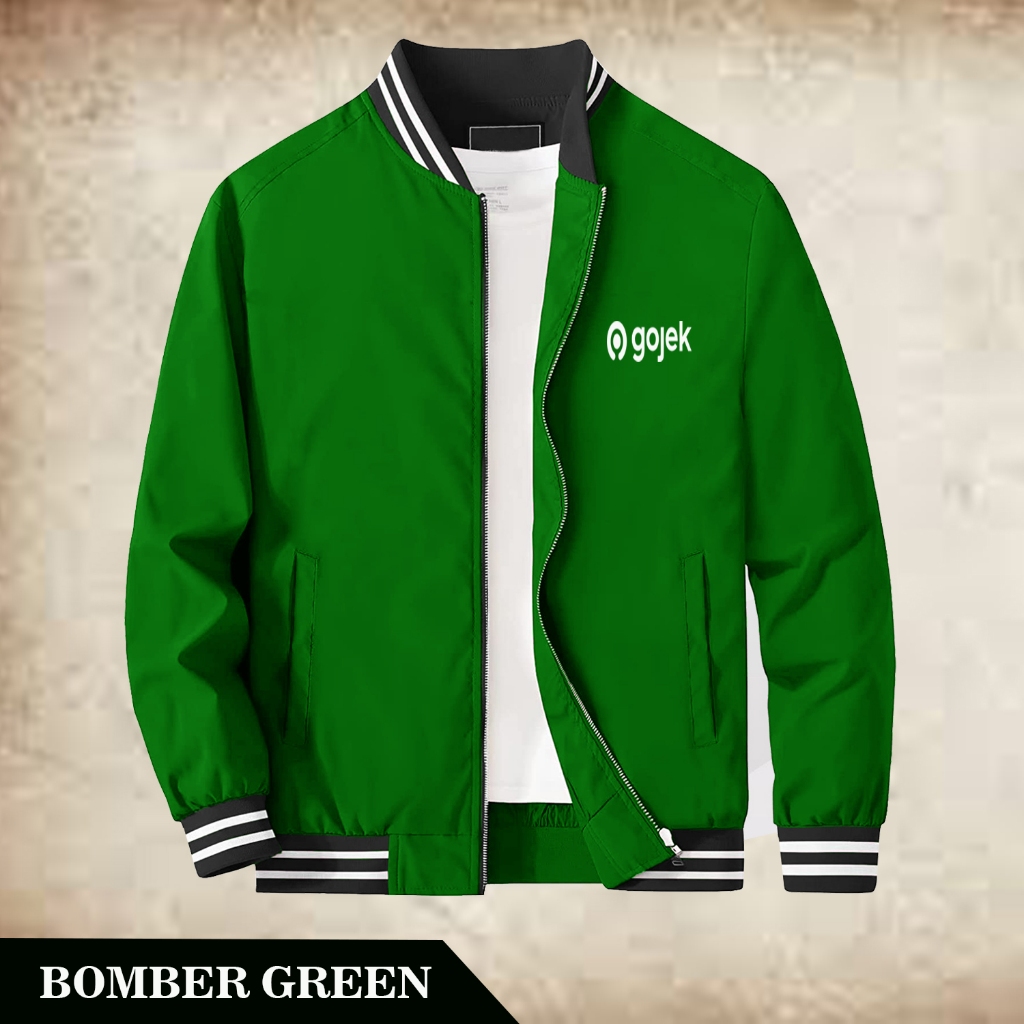 Jaket Bomber Pria Gojek Original / Jaket  Driver Ojol Gojek Pria Terbaru / Jaket Waterproof Pria Goj