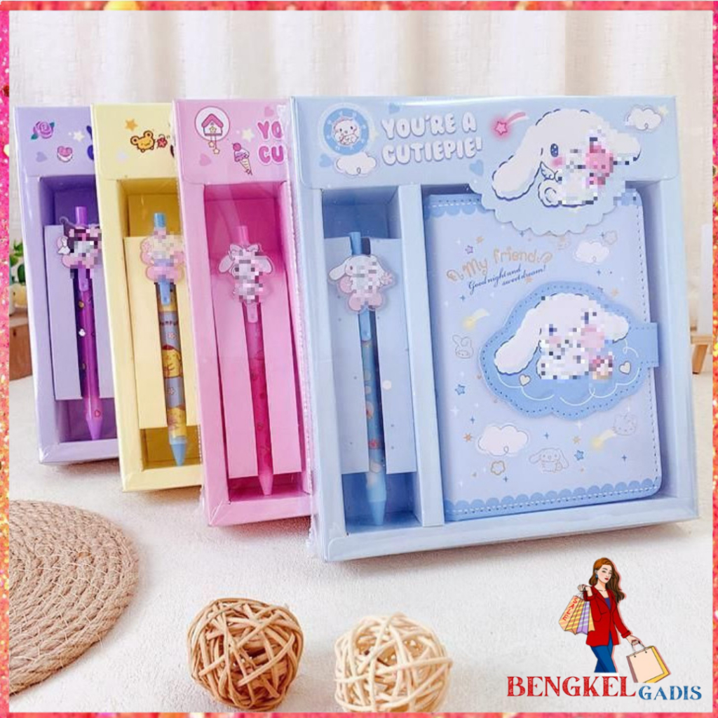 

BG Alat Tulis Anak Sekolah Pulpen Notebook Magnet Paket Alat Tulis 2 IN 1 Set Stationery 2IN1 Karakter Kartun