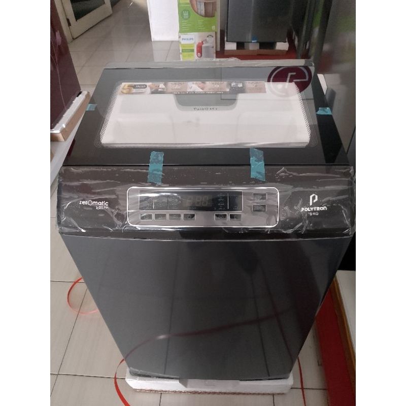 Mesin Cuci 1 Tabung POLYTRON PAW 9029 Y LAGUNA Series Zeromatic 9 KG