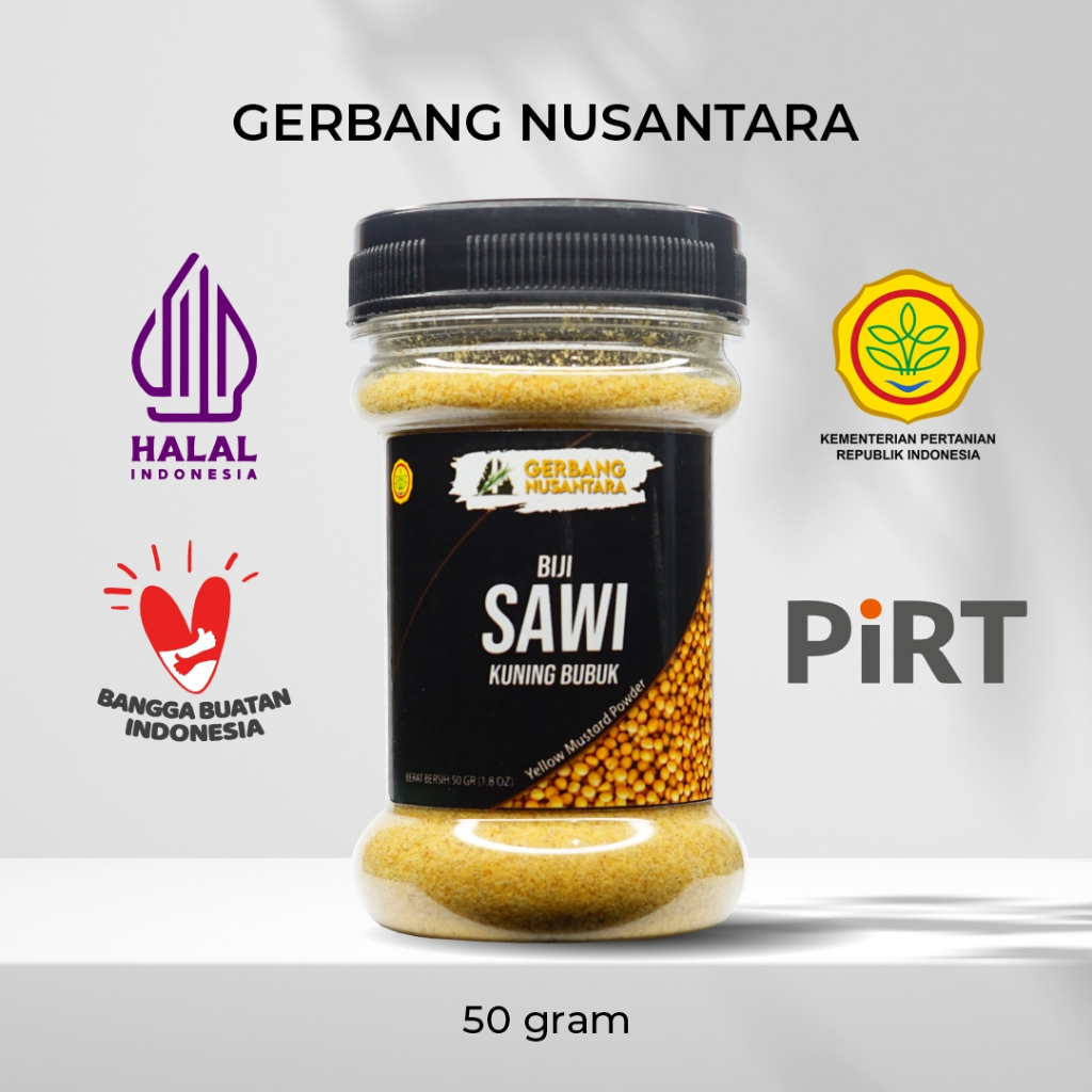 

Gerbang Nusantara Rempah Biji Sawi Kuning Bubuk Yellow Mustard Powder