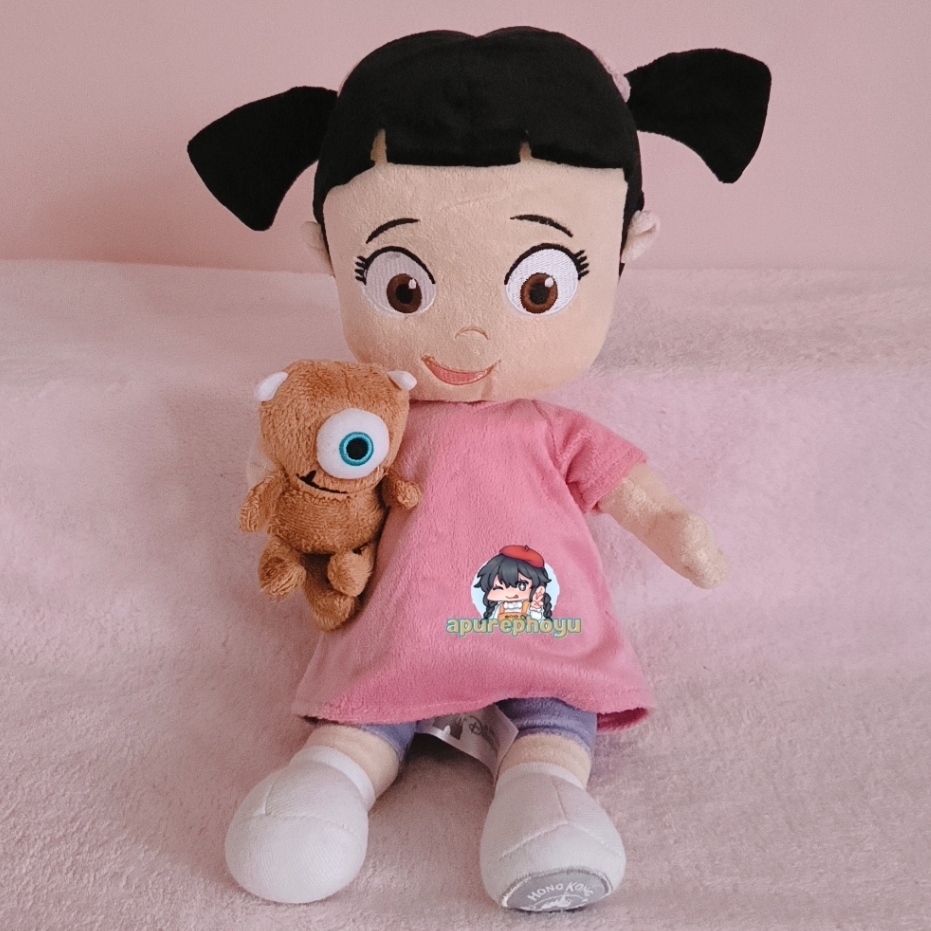 Boneka Disney Pixar Monster Inc. Boo Holding Little Mikey Hongkong Disneyland Plush