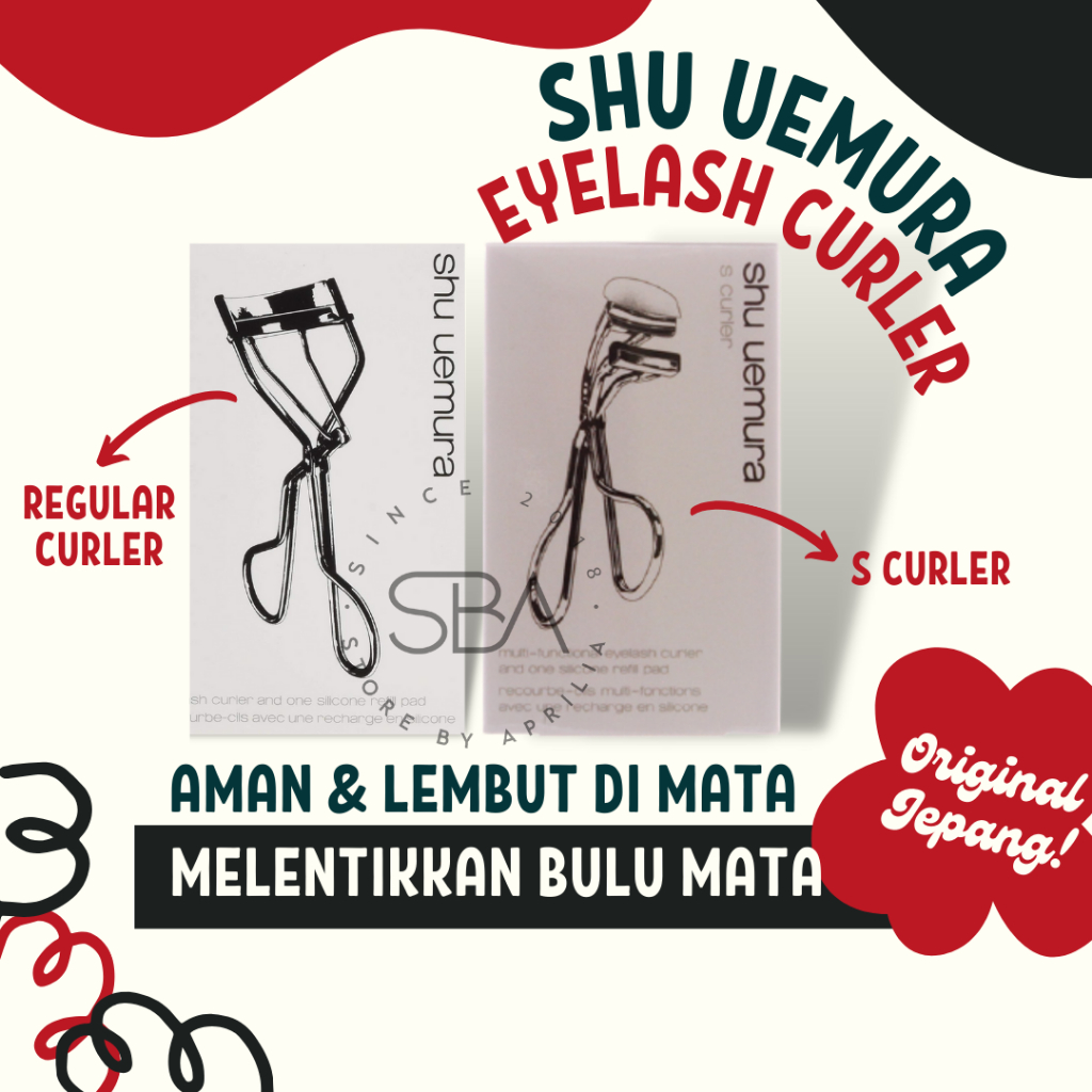 Shu Uemura Eyelash Curler (Regular & S-Curler) Original Jepang, Penjepit Bulu Mata, Fuller, Melentik