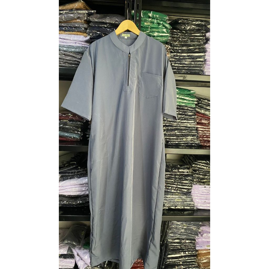 Jubah Pria Dewasa Lengan Pendek Premium Jerve & Co Gamis Pria Harian Gamis Muslim Pria Lengan Pendek