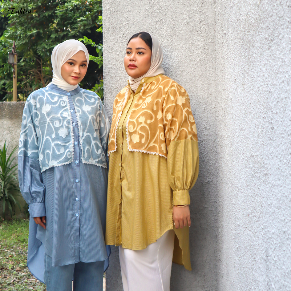 TAHLIA OFFICIAL - Riyanti | Tahlia Kemeja Tunik Wanita Pesta Muslim Dress Fashion Wanita TL-F0889