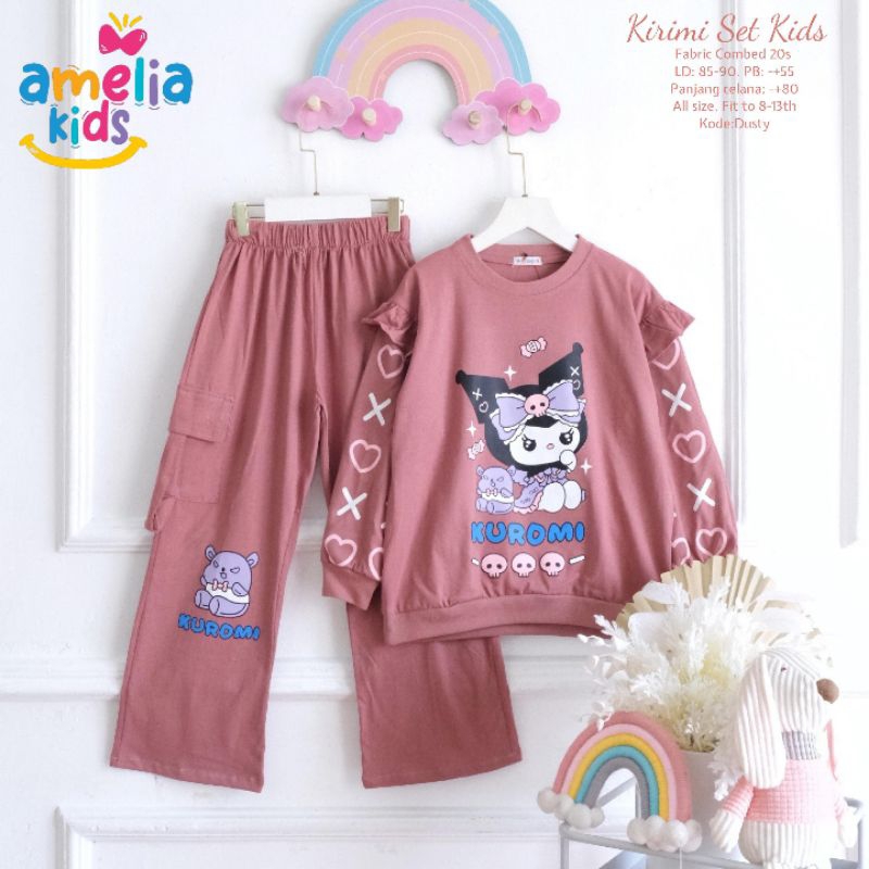 Setelan Anak Perempuan Umur 8 Tahun - 12 Tahun, Kirimi Set Kids by Amelia Solo