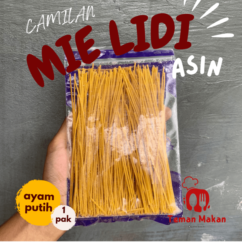 

[FREE BUBLE WRAP] Camilan Mie Lidi Asin Bumbu Pedas Isi 1 Pak