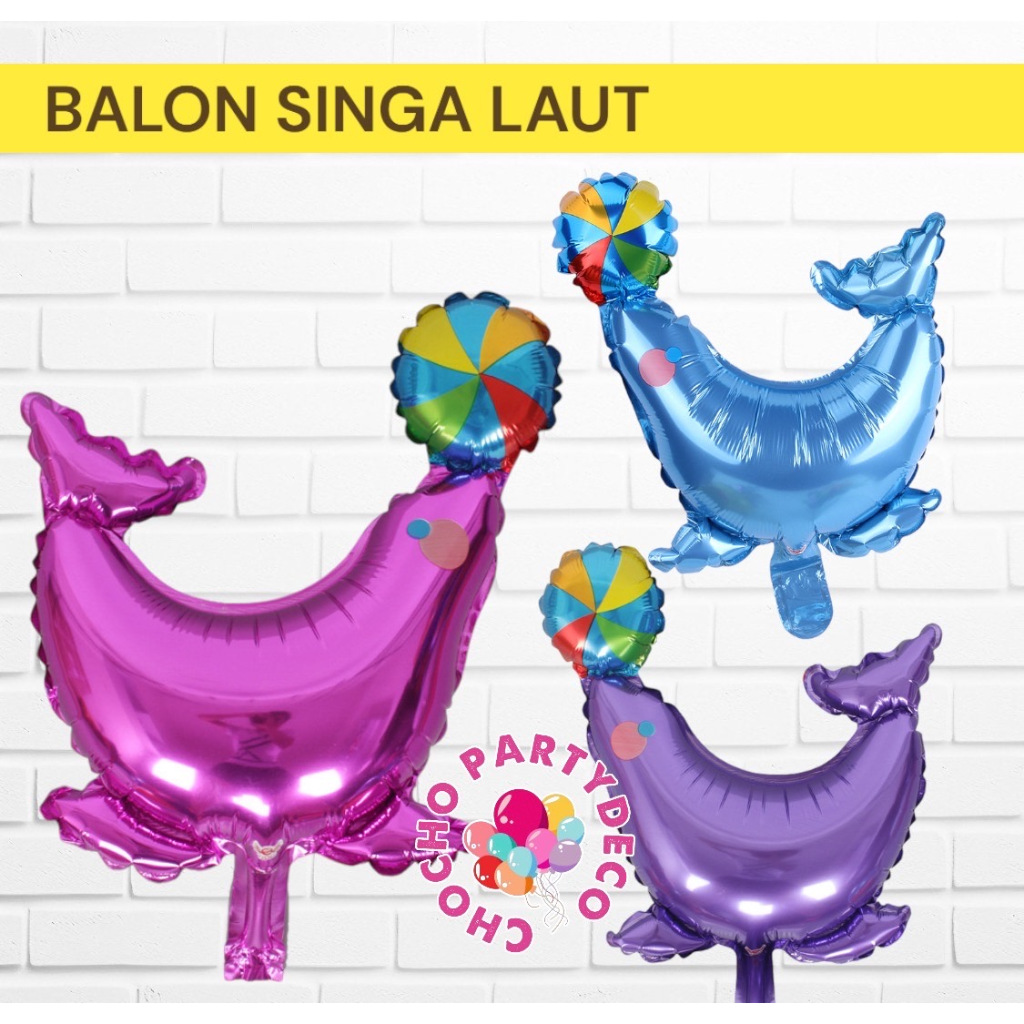 Balon SINGA LAUT Mini / Balon Foil Singa Laut Seal