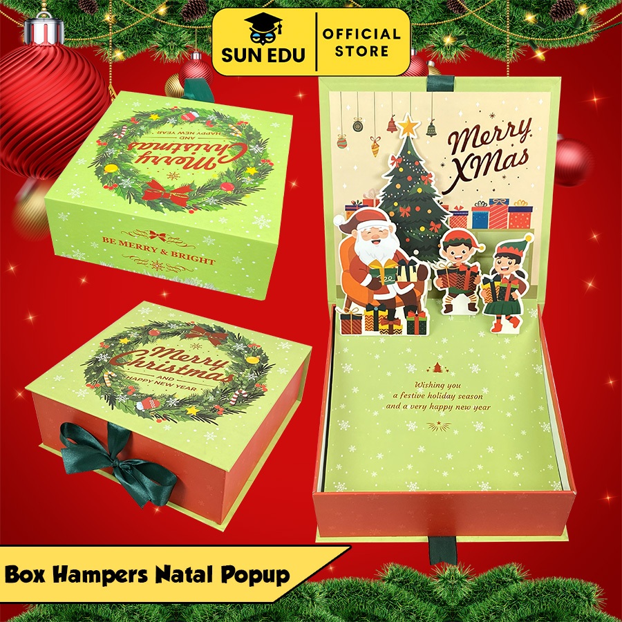 

Box Hampers Pop Up Merry X-max/ Gift Box Natal/ Pop Up Box Hampers Christmas