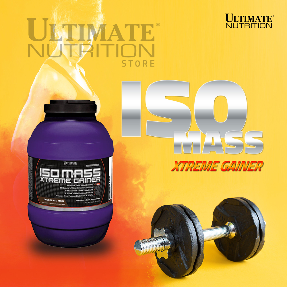 Ultimate Nutrition ISO Mass Xtreme Gainer suplemen fitness / suplemen gym / suplemen protein penamba