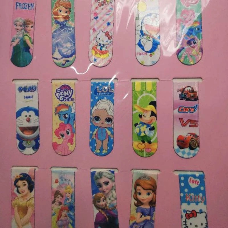 

[KIKI] Pembatas Buku Magnet - Penanda Book Tag Sticky Note Karakter Kartun Cartoon Stationer Memo Pad Multifungsi Serbaguna