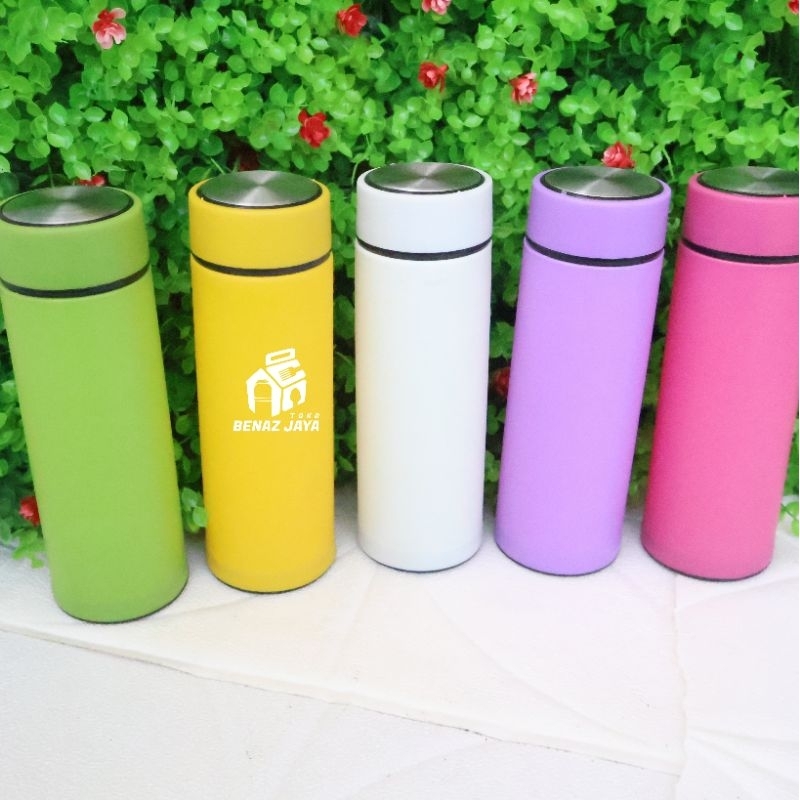 MURAH BOTOL MINUM KACA WARNA POLOS 400ML/ BELING COVER PLASTIK TANPA DOS