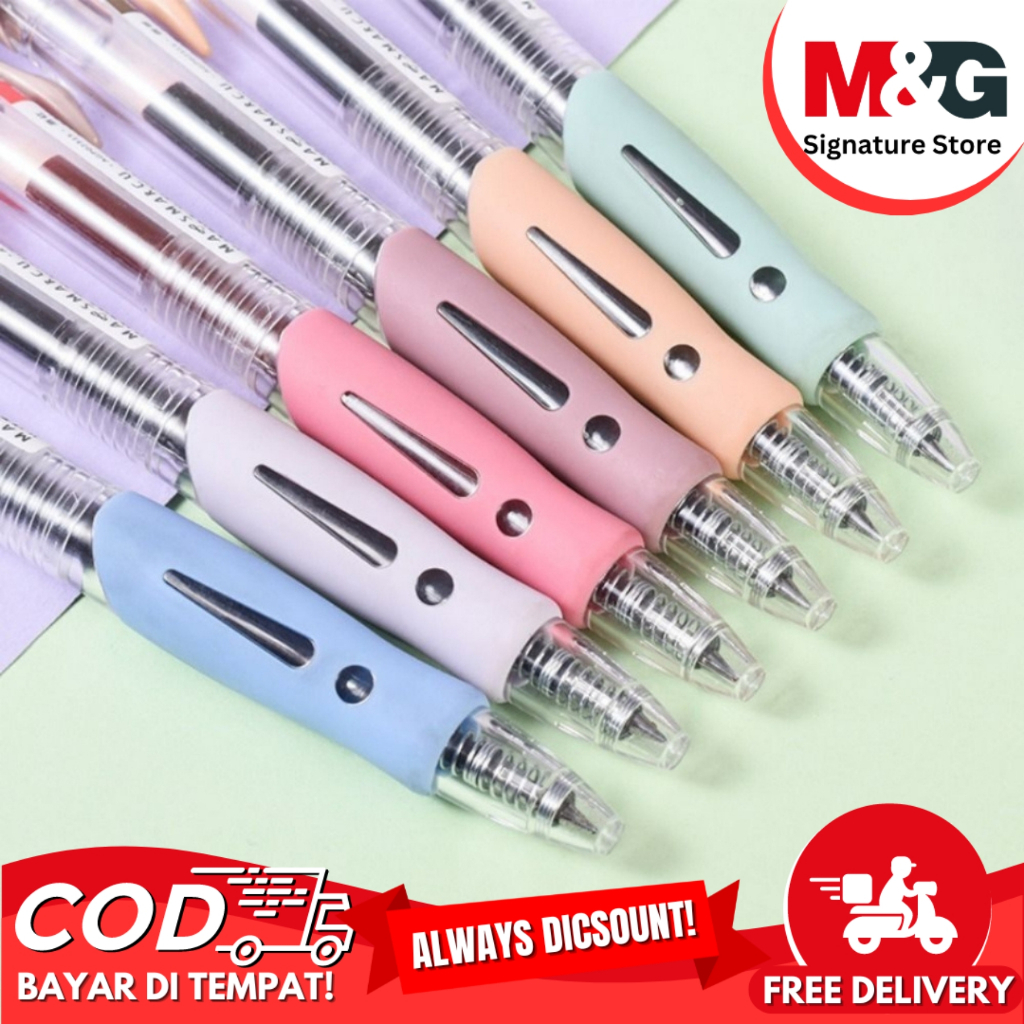 

Pulpen Gel M&G R3 Retro Color Set 6 Warna 0.5mm Warna Pastel #AGP023R4