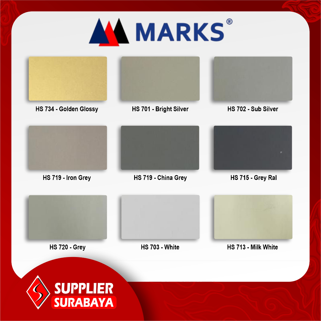 Aluminium Composite Panel ACP Marks PVDF Eksterior 0.21mm Tebal 4 mm