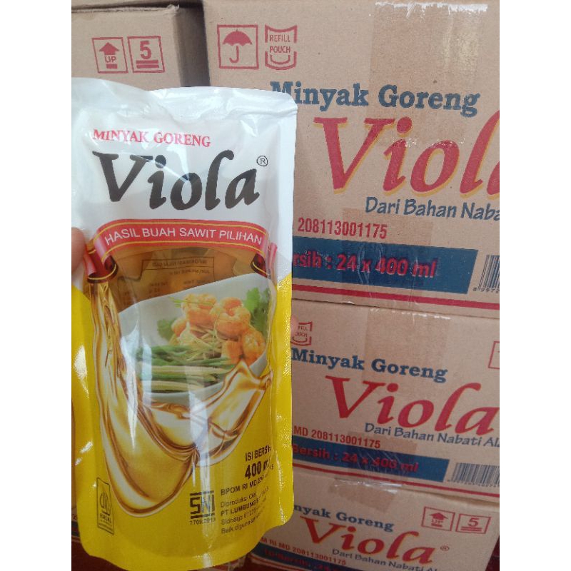 

minyak goreng Viola 400ml 1dus (24pouch/botol)