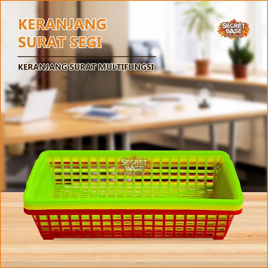 

KERANJANG SURAT SEGI - Kotak Serbaguna Panjang / Tempat Sendok Alat Tulis / Organizer