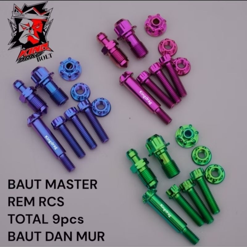 Baut TITANIUM GRADE 5 Baut Master Rem Brembo RCS 1set Original Thailand