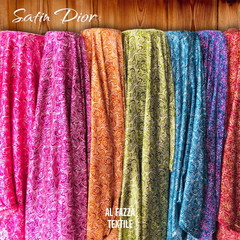 1/2 Meter Kain Satin Dior | Satin Dior Motif | Satin Dior Meteran