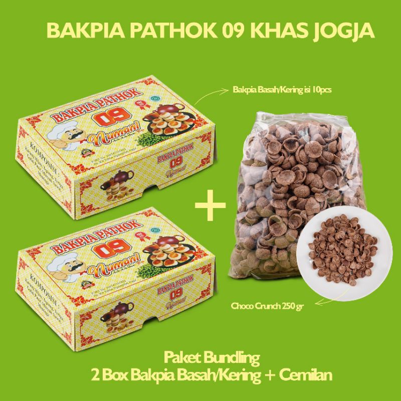 

PAKET BAKPIA BASAH DAN KERING ISI 10+ CHOCO CRUNCH
