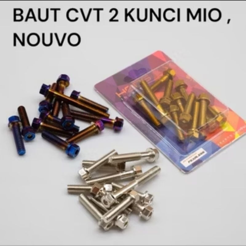 Baut Probolt 2 kunci Stainles Blok mesin CVT full set Mio / Nouvo