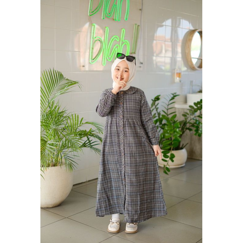 Gamis anak gamis syar'i flanel terbaru gamis flanel import