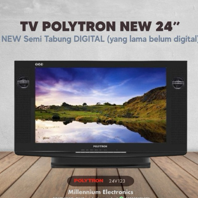 LED TV POLYTRON PLD-24V123 SEMI TABUNG 24 INCH 24V123 DIGITAL 24 inch