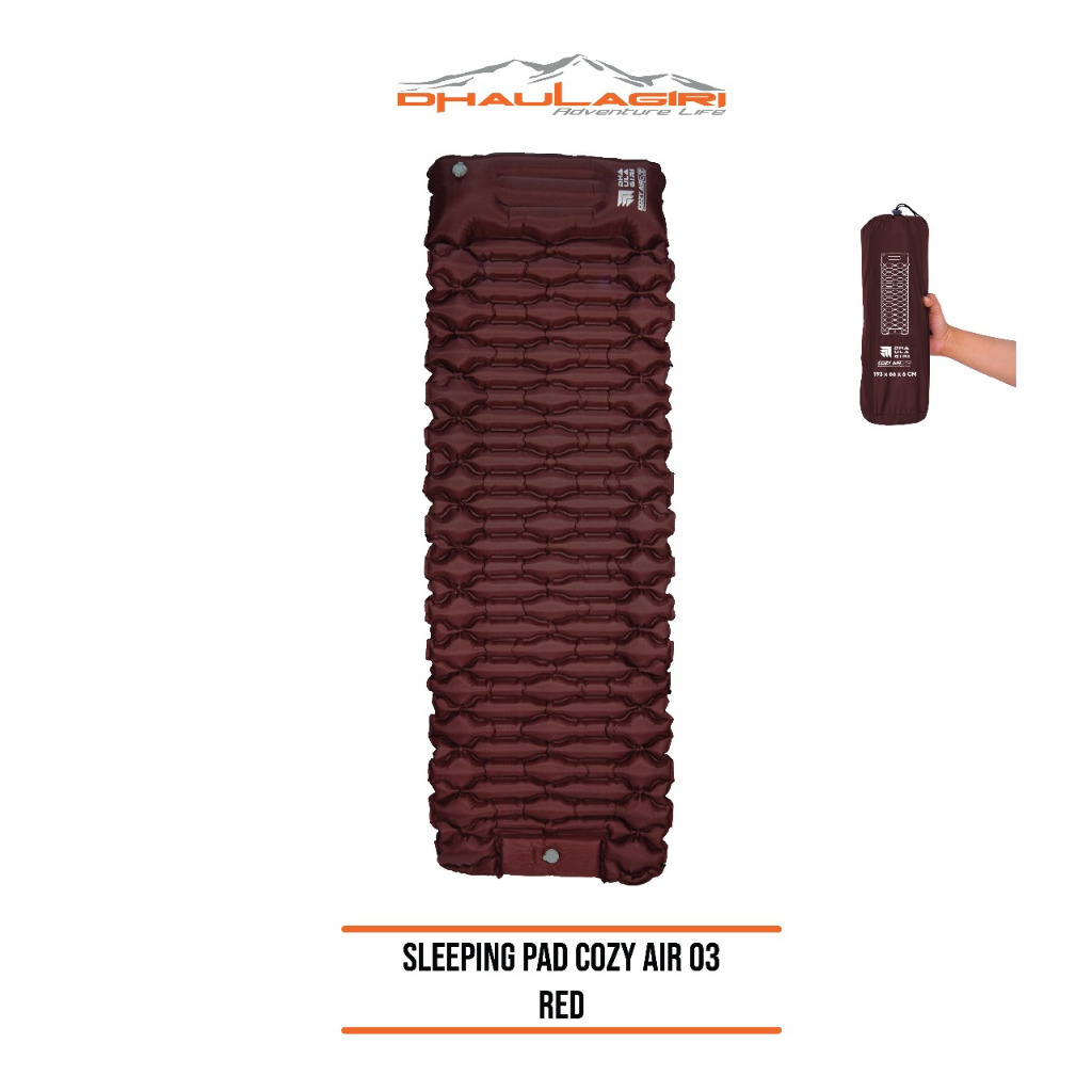 Dhaulagiri - Kasur Angin 1 Orang - Sleeping Pad Cozy Air 03 - Kasur Angin Portable Untuk 1 Orang Pom