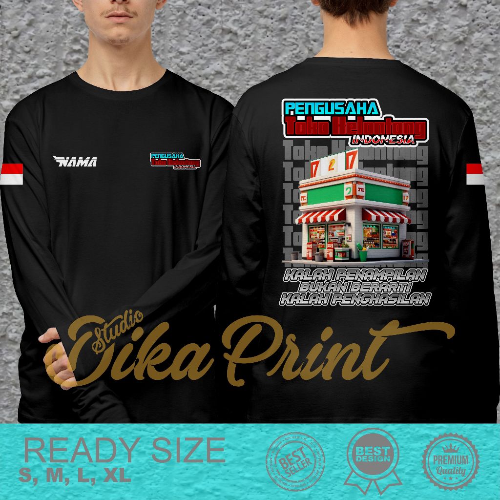 Kaos Pengusaha Toko Kelontong Indonesia Bahan Nyaman Dan Adem