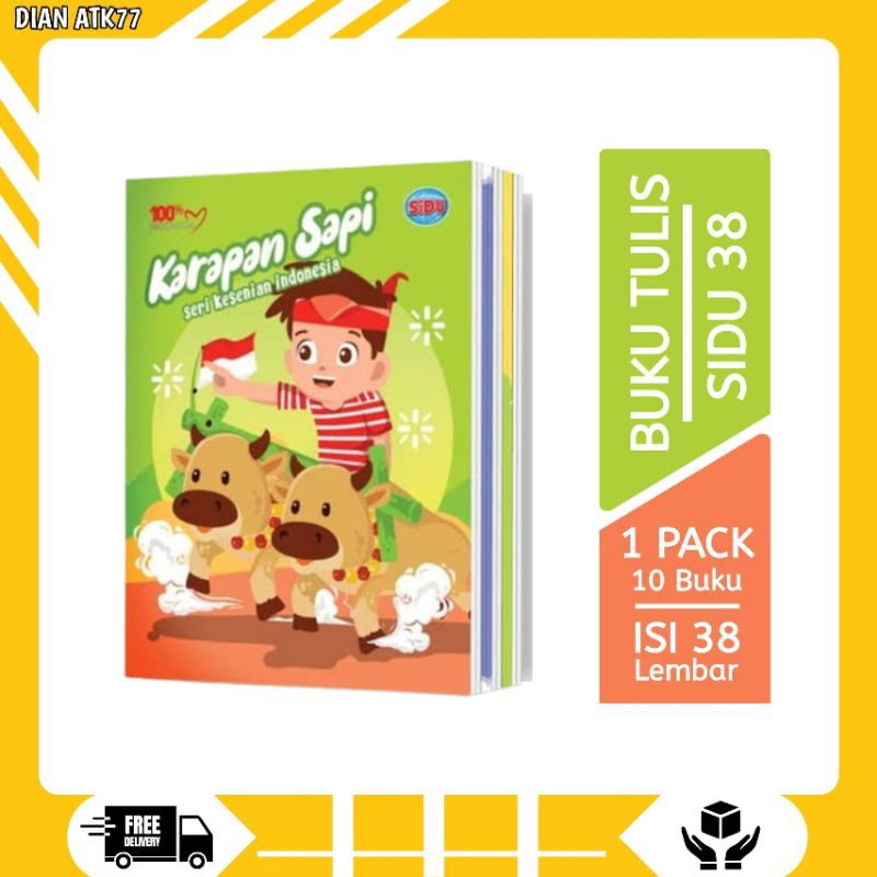 

Buku Tulis Sidu 38 Satuan/Pcs/ Buku Sidu/ Buku anak Sekolah