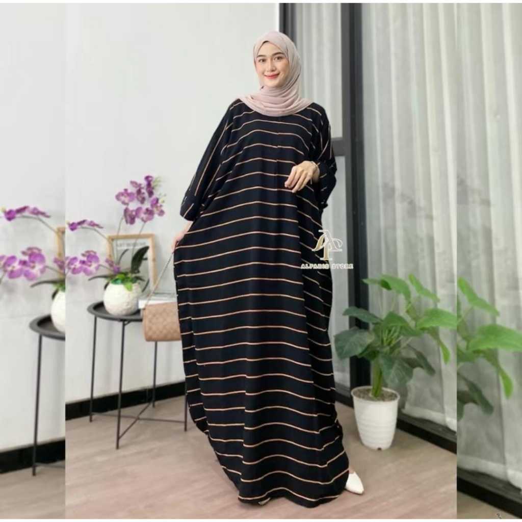 Seya Premium Kaftan Abaya by Daster Qu Kaftan Rayon Premium motif Kaftan Batik Salur Daster Kaftan