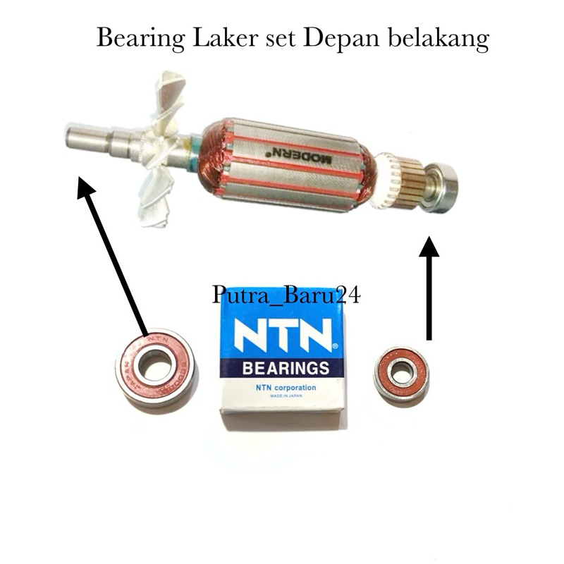 Bearing/Laker Armature Gerinda Modern M-2350B M2350B Set Depan Belakang