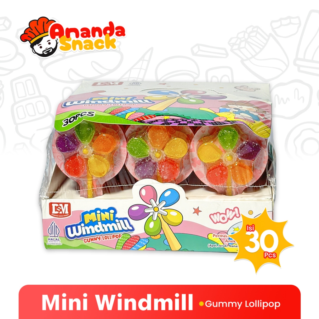 

Permen Lunak Aneka Rasa - Permen Kipas Kincir - Mini Windmill Isi 30 Pcs