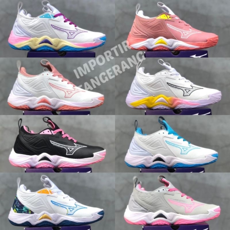 Sepatu Mizuno Wave Momentum 3 Sepatu Voli Wanita Putih Tinggi Olahraga Voly Terbaru 37-40 COD BAYAR 
