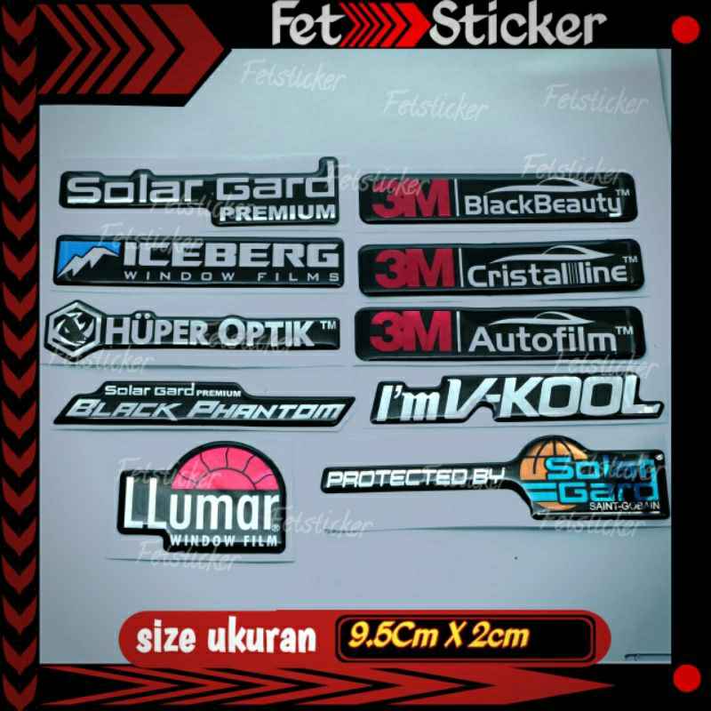 Emblem kaca filem mobil / stiker kaca filem mobil vkool