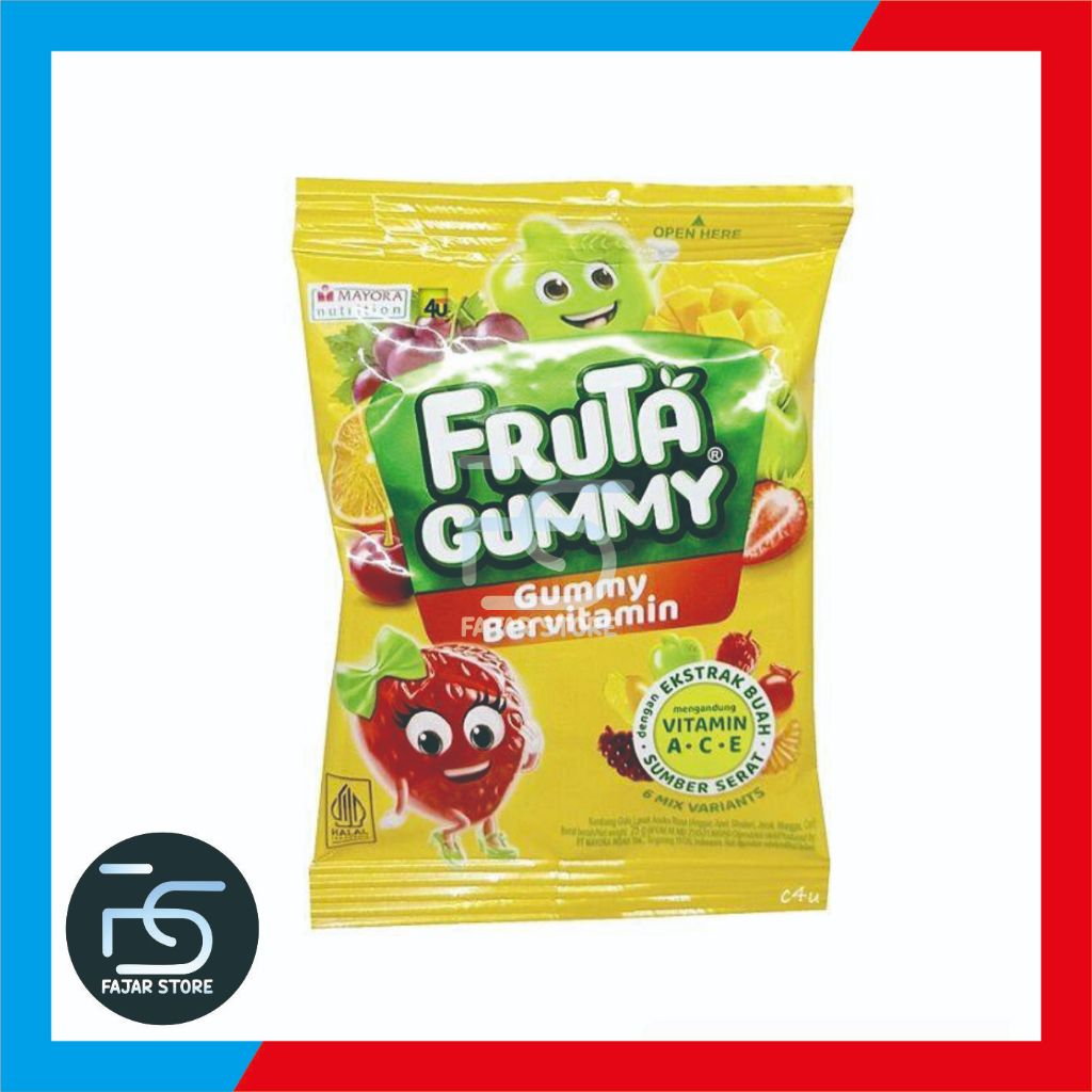 

Fruta Gummy Bervitamin Nutrition dengan EKSTRAK BUAH mengandung VITAMIN A / C / E