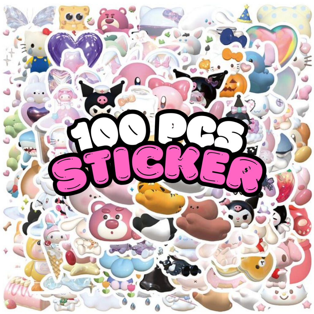 

50/100 Pcs Sticker Deco 3D Karakter Lucu | Sticker Laptop | HP | Ipad | [Sticker Murah]